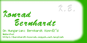 konrad bernhardt business card